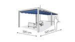 Pergola aluminiowa PS1 320 x 520 cm - Biały