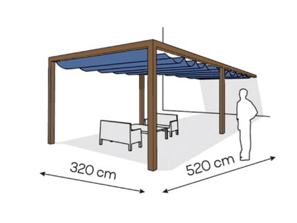 Pergola aluminiowa PS1 320 x 520 cm - Zamówienie indywidualne