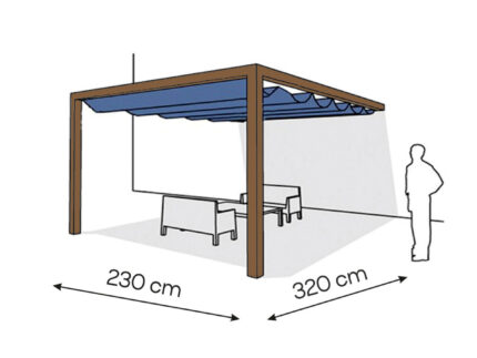 Pergola aluminiowa PS1 230 x 320 cm - Zamówienie indywidualne