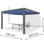 Pergola aluminiowa PS1 230 x 420 cm - Antracyt