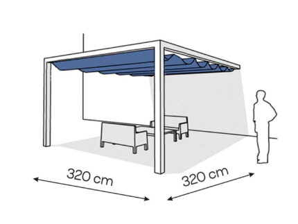 Pergola aluminiowa PS1 320 x 320 cm - Biały