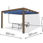 Pergola aluminiowa PS1 320 x 320 cm - Zamówienie indywidualne