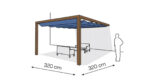 Pergola aluminiowa PS2 320 x 320 cm - Zamówienie indywidualne