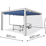 Pergola aluminiowa PS1 320 x 420 cm - Biały