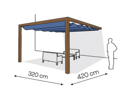 Pergola aluminiowa PS1 320 x 420 cm - Zamówienie indywidualne