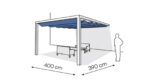 Pergola aluminiowa PS1 400 x 390 cm - Biały