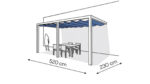 Pergola aluminiowa PS2 230 x 520 cm - Biały