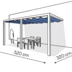 Pergola aluminiowa PS2 320 x 520 cm - Biały