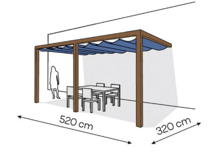 Pergola aluminiowa PS2 320 x 520 cm - Zamówienie indywidualne