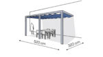 Pergola aluminiowa PS2 320 x 520 cm - Srebrny