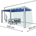 Pergola aluminiowa PS2 400 x 520 cm - Biały
