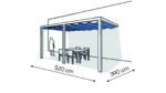 Pergola aluminiowa PS2 400 x 520 cm - Biały