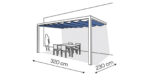 Pergola aluminiowa PS2 230 x 320 cm - Biały