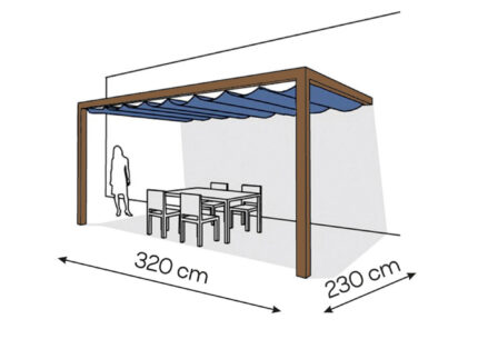 Pergola aluminiowa PS2 230 x 320 cm - Zamówienie indywidualne