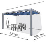 Pergola aluminiowa PS2 230 x 320 cm - Srebrny