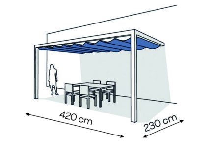 Pergola aluminiowa PS2 230 x 420 cm - Biały