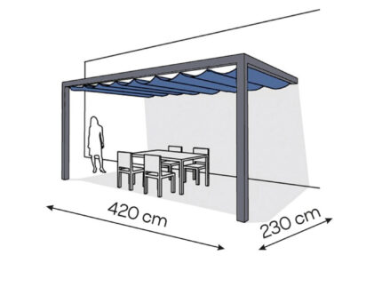 Pergola aluminiowa PS2 230 x 420 cm - Antracyt