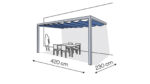 Pergola aluminiowa PS2 230 x 420 cm - Srebrny