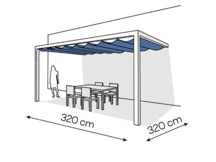 Pergola aluminiowa PS2 320 x 320 cm - Biały