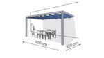 Pergola aluminiowa PS2 320 x 320 cm - Srebrny