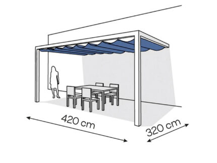 Pergola aluminiowa PS2 320 x 420 cm - Biały