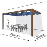 Pergola aluminiowa PS2 320 x 420 cm - Zamówienie indywidualne