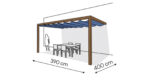 Pergola aluminiowa PS2 400 x 390 cm - Zamówienie indywidualne