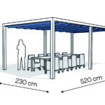 Pergola aluminiowa PW 230 x 520 cm - Biały