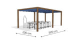 Pergola aluminiowa PW 230 x 520 cm - Zamówienie indywidualne