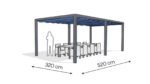 Pergola aluminiowa PW 320 x 520 cm - Antracyt