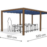 Pergola aluminiowa PW 320 x 520 cm - Zamówienie indywidualne