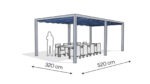 Pergola aluminiowa PW 320 x 520 cm - Srebrny