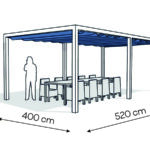 Pergola aluminiowa PW 400 x 520 cm - Biały