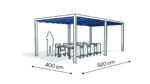 Pergola aluminiowa PW 400 x 520 cm - Biały