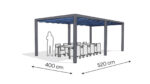 Pergola aluminiowa PW 400 x 520 cm - Antracyt