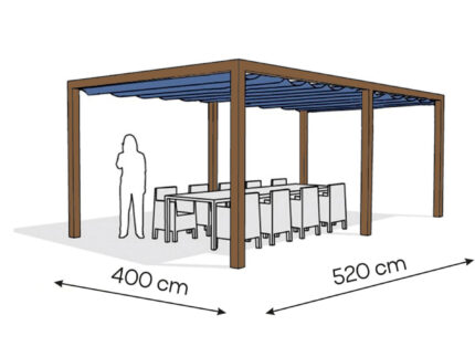 Pergola aluminiowa PW 400 x 520 cm -Zamówienie indywidualne