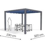 Pergola aluminiowa PW 230 x 320 cm - Antracyt