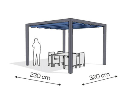 Pergola aluminiowa PW 230 x 320 cm - Antracyt