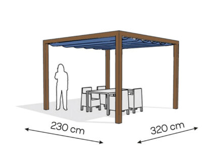 Pergola aluminiowa PW 230 x 320 cm - Zamówienie indywidualne