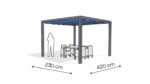 Pergola aluminiowa PW 230 x 420 cm - Antracyt
