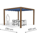 Pergola aluminiowa PW 230 x 420 cm - Zamówienie indywidualne