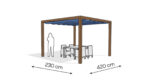 Pergola aluminiowa PW 230 x 420 cm - Zamówienie indywidualne