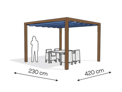 Pergola aluminiowa PW 230 x 420 cm - Zamówienie indywidualne