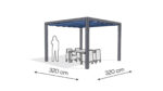 Pergola aluminiowa PW 320 x 320 cm - Antracyt