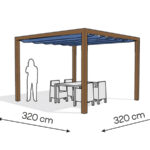 Pergola aluminiowa PW 320 x 320 cm - Zamówienie indywidualne
