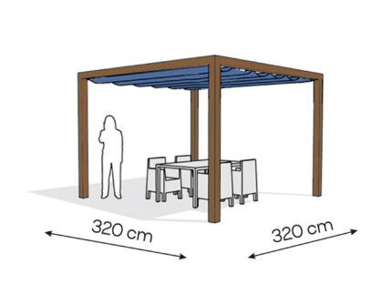 Pergola aluminiowa PW 320 x 320 cm - Zamówienie indywidualne