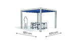 Pergola aluminiowa PW 320 x 420 cm - Biały