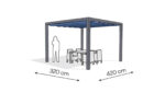 Pergola aluminiowa PW 320 x 420 cm - Antracyt
