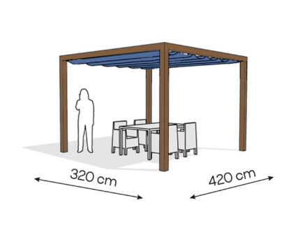 Pergola aluminiowa PW 320 x 420 cm - Zamówienie indywidualne
