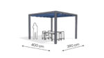 Pergola aluminiowa PW 400 x 390 cm - Antracyt